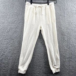 Treasure & Bond Girl's Rib Knit Jogger Pants Cream S (7 / 8)